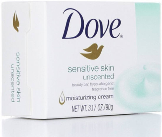 Picture of Dove Bar Soap for Sensitive Skin 3.15 oz (Pack of 4)