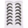 Picture of Pooplunch False Eyelashes Cat Eye Fluffy Lashes 8D Volume Thick Natural Faux Mink Lashes Fake Eyelashes 7 Pairs Pack