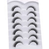 Picture of Pooplunch False Eyelashes Extension Volume Cat Eye Look Natural Wispy Lashes Fluffy Short 8D Fake Eyelashes Faux Mink Lashes 7 Pairs Pack