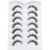 Picture of Pooplunch False Eyelashes Cat Eye Lashes Natural Look Wispy Short Fluffy 8D Faux Mink Lashes Wispies Fake Eyelashes Strips 7 Pairs Multipack