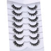 Picture of Pooplunch False Eyelashes Cat Eye Lashes Natural Short 8D Fluffy Wispy Faux Mink Lashes Wispies Fake Eyelashes 7 Pairs Multipack