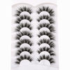 Picture of Pooplunch False Eyelashes Wispy Mink Lashes Cat Eye Look 8D Volume Fluffy Natural Fake Eyelash Faux Mink Lashes 7 Pairs Pack