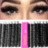 Picture of Lash Extension Kit Thick Eyelash Extension 16-20mm Mega Volume Lash Clusters 60D 80D Individual Eyelashes DIY Lashes at Home(Thick-60D+80D,16-20mm)