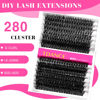 Picture of Lash Extension Kit Thick Eyelash Extension 16-20mm Mega Volume Lash Clusters 60D 80D Individual Eyelashes DIY Lashes at Home(Thick-60D+80D,16-20mm)