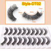 Picture of Veleasha Russian Strip Lashes with Clear Band Looks Like Eyelash Extensions D Curl Lash Strips 10 Pairs Pack (DT02)