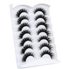 Picture of Pooplunch False Eyelashes Cat Eye Fluffy Lashes Russian DD Curl Extension Volume Foxy Eye Lifting Look Faux Mink Fake Eyelashes 7 Pairs Pack