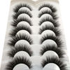 Picture of Pooplunch False Eyelashes Cat Eye Wispy Faux Mink Lashes Pack Fluffy Short Natural Fake Lashes 7 Pairs Multipack