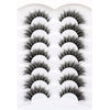 Picture of Pooplunch False Eyelashes Fairy Lashes Wispy Crossed Fluffy Faux Mink Lashes Cat Eye Look Fluttery 8D Fake Eyelashes Faux Mink Lashes 7 Pairs Pack