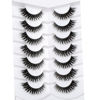 Picture of Pooplunch False Eyelashes Fluffy Cat Eye Look Natural Volume Wispy Short Lashes 8D Faux Mink Wispies Lashes Fake Eyelashes Strips 7 Pairs Pack