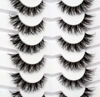 Picture of Pooplunch False Eyelashes Cat Eye Look Natural Wispy Lashes Fluffy Short 8D Faux Mink Lashes Wispies Fake Eyelashes Strips 7 Pairs Pack