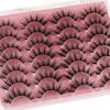 Picture of False Eyelashes Wispy Lashes Natural Look Eye Lashes Cat Eye Fake Eyelashes C Curl False Lashes Fluffy Handmade Light Volume Eyelashes 14 Pairs Pack by zanlufly