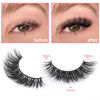 Picture of Mink Lashes Cat Eye Fluffy False Eyelashes zanlufly Natural Curly Fake Eyelashes Wsipy Full 8D Volume Lashes Pack 14 Pairs