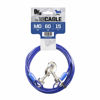 Picture of BV Dog Tie Out Cable 15 Feet- Dog Leads for Yard Light Weight- Up to 60 Pounds | Tie Out Cable for Dogs, Reflective Dog Lead, Dog Cable 15ft | Rust Free Dog Chain Outdoor | Dog Chain for Yard (Blue)