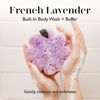 Picture of Spongelle French Lavender Wild Flower Buffer Body Scrubber | Bath & Shower Loofah for Women | Exfoliator with Body Wash Infused Sponge | 14+ uses