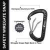 Picture of RHINO Produxs 4PCS of 12kN Heavy Duty Lightweight Wiregate Snap Carabiner Clips - Excellent for Securing Pets, Outdoor, Camping, Hiking, Hammock, Dog Leash Harness, Keychains, Water Bottle