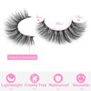 Picture of False Eyelashes Natural Look Clear Band Mink Lashes Fluffy 5D Cat Eye Lashes Wispy Faux Mink Strip Lashes Pack by Kiromiro