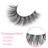 Picture of False Eyelashes Natural Look Clear Band Mink Lashes Fluffy 5D Cat Eye Lashes Wispy Faux Mink Strip Lashes Pack by Kiromiro