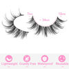 Picture of Manga Lashes Clear Band Natural Lashes Wispy Asian 12mm 3D Short Lashes D Curl False Eyelashes Pack by Kiromiro