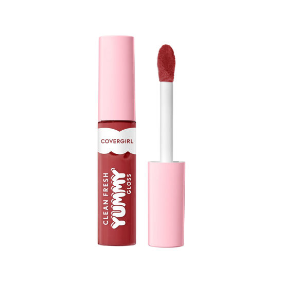 Picture of COVERGIRL Clean Fresh Yummy Gloss Daylight Collection, Hydrating, Glossy Shine, Vegan Formula, Sunrise Blush 10, 0.33oz