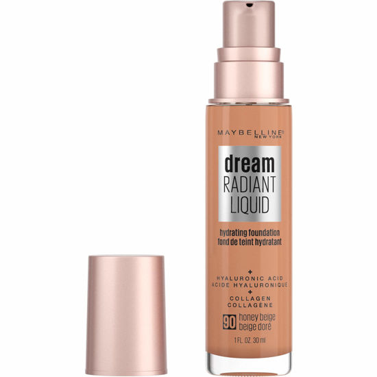 Picture of Maybelline Dream Radiant Liquid Medium Coverage Hydrating Makeup, Lightweight Liquid Foundation, Honey Beige, 1 Count