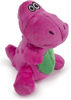 Picture of goDog Just For Me Dinos T-Rex Squeaky Plush Dog Toy, Chew Guard Technology - Pink, Mini