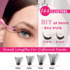 Picture of Cluster Lashes, 144 Pcs Individual Lashes, Lash Clusters DIY Eyelash Extension, Super Thin Band Reusable Soft & Comfortable (Volume-D-10-16mix)