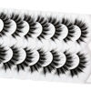 Picture of Pooplunch False Eyelashes Fluffy Winged Look Fake Eyelashes Cat Eye Lashes Dramatic Wispy 8D Faux Mink Lashes 7 Pairs Pack