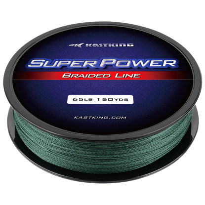 Picture of KastKing Superpower Braided Fishing Line, Moss Green, 30LB, 150 Yds