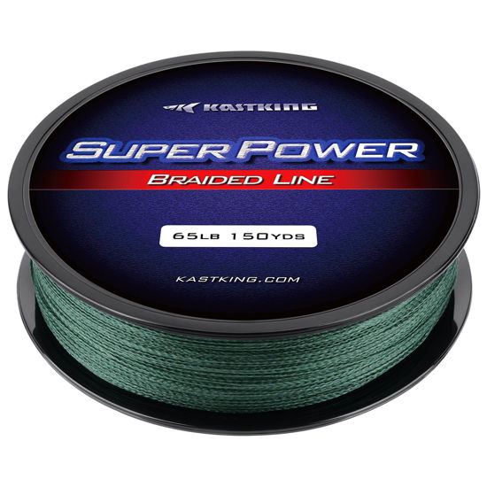 Picture of KastKing Superpower Braided Fishing Line, Moss Green, 30LB, 150 Yds