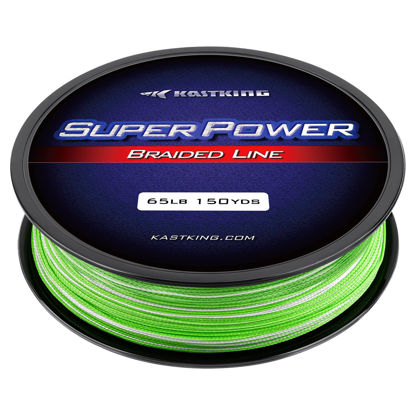 Picture of KastKing Superpower Braided Fishing Line, Grass Camo, 30LB, 150 Yds