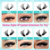 Picture of Lash Clusters Wispy Eyelash Clusters D Curl Individual Lashes Extension 420PCS Cluster Lashes 30D+40D+50D+60D+80D+100D Mixed Volume Cluster Eyelash Extensions 10-18MM DIY Lashes Clusters for Beginners