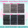 Picture of Lash Clusters Wispy Eyelash Clusters D Curl Individual Lashes Extension 420PCS Cluster Lashes 30D+40D+50D+60D+80D+100D Mixed Volume Cluster Eyelash Extensions 10-18MM DIY Lashes Clusters for Beginners