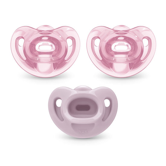 Picture of NUK Comfy Orthodontic Pacifiers, 0-6 Months, 3 count (Pack of 1)