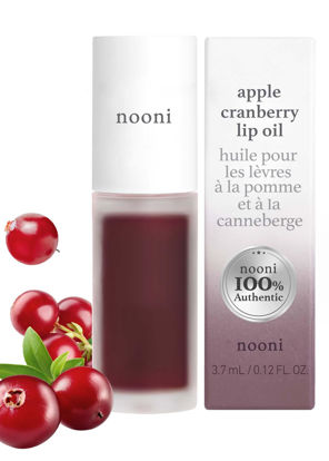 Picture of NOONI Korean Lip Oil - Applecranberry | Refreshing, and Tinting Dry Lips with Apple Seed Oil, Jojoba Seed Oil, Cranberry Extract, Vegan, 0.12 Fl. Oz. (Brick Red)