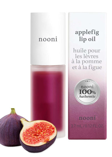 Picture of NOONI Korean Lip Oil - Applefig | Lip Stain, Gift, Long-Lasting, Moisturizing, Plumping, Revitalizing for Dry Lips, Waterproof, No Peel Off, Korean Lip Tint, Vegan, 0.12 Fl Oz