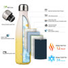 Picture of Konokyo Insulated Water Bottles,17oz Double Wall Stainless Steel Vacumm Metal Flask for Sports Travel,Lemon