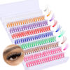 Picture of Colored Lash Clusters 16mm Eyelash Extension Colored Cluster Lashes 8 Colors Mixed Individual Lashes 180pcs Colored Lash Extensions C Curl Eyelash Clusters DIY by Yawamica