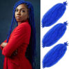 Picture of Afro Twist Hair 12 Inch 3Packs, Springy Afro Twist Hair Pre Fluffed Spring Twist Hair Pre Stretched Wrapping Hair for Soft Locs Hair Extensions (12 Inch (Pack of 3), Blue#)