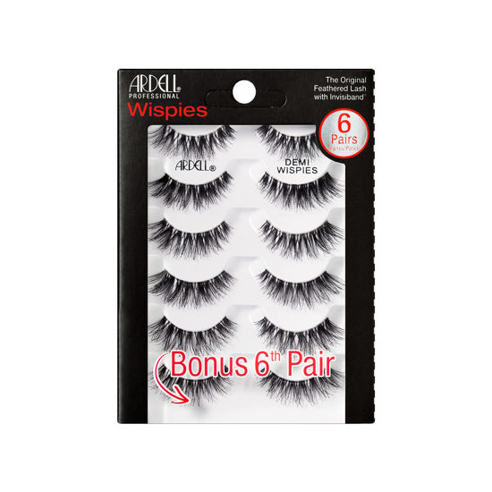 Picture of Ardell Demi Wispies - Black, The Original Feathered Lash with Invisiband, 6 pairs, 1-pack