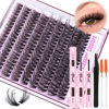 Picture of Fluffy Lash Extension Kit Wispy Eyelash Extension Kit 10-18MM Natural Lash Clusters 180PCS Cluster Eyelash Extensions with Lash Bond and Remover and Lash Applicator DIY Lashes Extension by Pleell