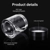 Picture of 4 Pieces Round Clear Wide-mouth Leak Proof Plastic Container Jars with Lids for Travel Storage Makeup Beauty Products Face Creams Oils Salves Ointments DIY Making or Others (Black, 8 Ounce)