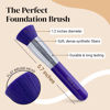 Picture of Foundation Brush Flat Top Kabuki By Keshima - Premium Foundation Brush for Liquid Makeup, Cream, and Powder - Buffing, Blending, and Face Brush (Regular Size, Neon Purple)