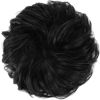 Picture of FESHFEN Messy Bun Hair Piece Hair Bun Scrunchies Off Black Synthetic Black Wavy Chignon Ponytail Hair Extensions Thick Updo Hairpieces for Women Girls 1PCS