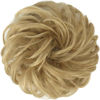 Picture of FESHFEN Messy Bun Hair Piece Hair Bun Scrunchies Synthetic Light Gloden Blonde Wavy Curly Chignon Ponytail Hair Extensions Thick Updo Hairpieces for Women Girls 1PCS