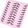 Picture of JIMIRE Half Lashes Natural Cat Eye Wispy False Eyelashes 13MM Short 3D Accent Corner Lashes Soft Fluffy Faux Mink Lashes 20 Pairs Pack