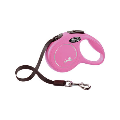 Picture of Flexi 25210758: Classic Retractable Tape Dog Leash, Pink Xs 26 Lbs 10Ft