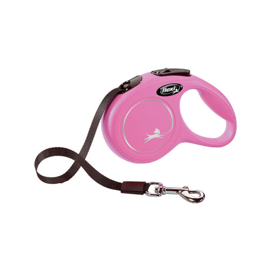 Picture of Flexi 25210758: Classic Retractable Tape Dog Leash, Pink Xs 26 Lbs 10Ft