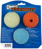 Picture of Chuckit Fetch Medley Dog Ball Dog Toys, Medium (2.5 Inch) Pack of 3, for Medium Breeds, Includes Whistler, Max Glow and Rebounce Balls