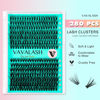 Picture of VAVALASH DIY Lash Extension Kit 280 Clusters Individual Lashes Kit 30D 40D 0.07D-10-16mm Lash Clusters, Lash Bond and Seal, Lash Tweezer for DIY Eyelash Extension at Home（Kit-30D+40D-0.07D-10-16MIX）