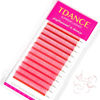 Picture of TDANCE Colorful lashes extension CC Curl 0.07mm Thickness Semi Permanent Individual Eyelash Extensions Silk Volume Lashes Professional Salon Use Mixed 8-15mm Length In One Tray (Pink,CC-0.07,8-15mm)